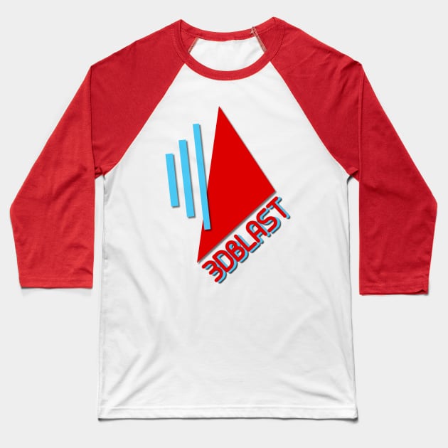 3D BLAST LOGO Ver. 2 Baseball T-Shirt by Forever3DBLAST